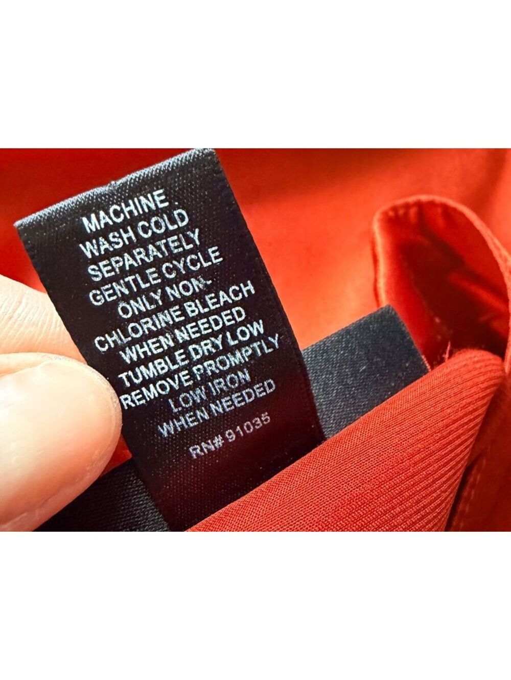 Ashley Stewart Poppy Red Orange Satin Wrap Blouse 14W - Picture 7 of 7